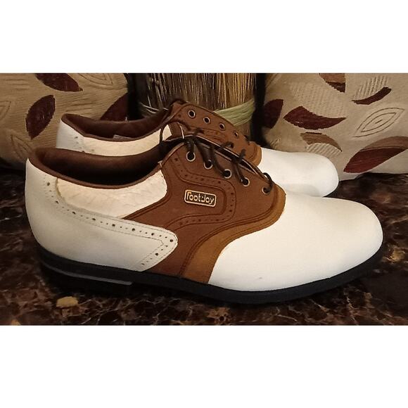 Vintage Footjoy Dryjoy Saddle White/ Brown Oxfords / Style #35658 -Size 8.5M Men main image 10